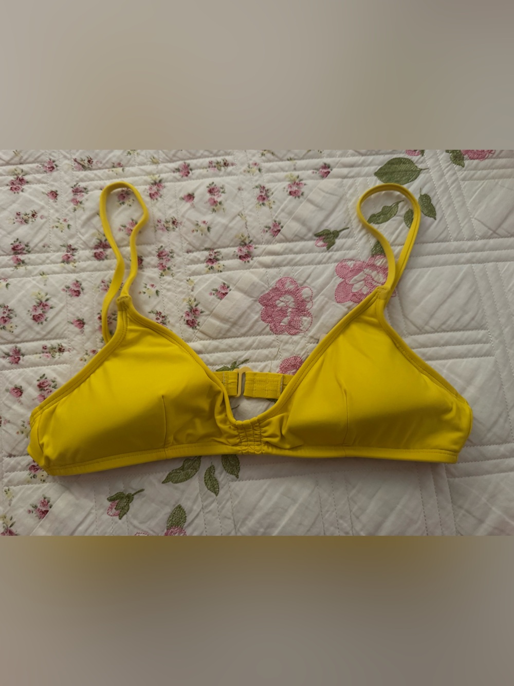 NWT J.CREW Yellow BIKINI One-Piece Swim Top - Bright Sun Shade SZ small